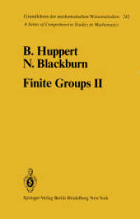 Finite Groups II (Grundlehren Der Mathematischen Wissenschaften) （Reprint）