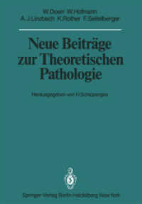 Neue Beitrage Zur Theoretischen Pathologie (Veroffentlichungen aus der Forschungsstelle fur Theoretische Pathologie der Heidelberger Akademie der Wiss （Reprint）