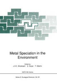 Metal Speciation in the Environment (NATO Asi Series (Closed) / NATO Asi Subseries G: (Closed)) （Reprint）