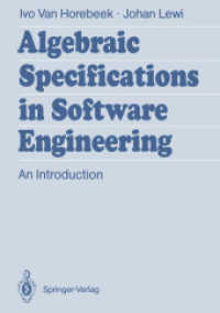 Algebraic Specifications in Software Engineering : An Introduction （Reprint）