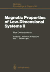 Magnetic Properties of Low-Dimensional Systems II : New Developments. Proceedings of the Second Workshop, San Luis Potosí, Mexico, May 23 - 26, 1989 (Springer Proceedings in Physics)