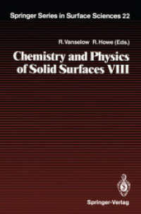 Chemistry and Physics of Solid Surfaces VIII (Springer Series in Surface Sciences) （Reprint）
