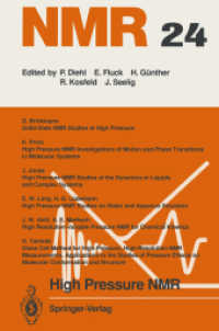 High Pressure NMR (NMR Basic Principles and Progress) 〈24〉