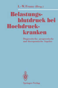 Belastungsblutdruck Bei Hochdruckkranken : Diagnostische, Prognostische Und Therapeutische Aspekte （Reprint）