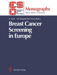 Breast Cancer Screening in Europe (Eso Monographs) （Reprint）