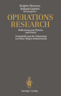 Operations Research : Reflexionen Aus Theorie Und Praxis Festschrift Zum 60. Geburtstag Von Hansjurgen Zimmermann （Reprint）