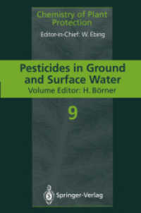 Pesticides in Ground and Surface Water (Chemistry of Plant Protection) 〈9〉