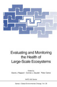 Evaluating and Monitoring the Health of Large-scale Ecosystems (NATO Asi Series (Closed) / NATO Asi Subseries I: (Closed)) （Reprint）