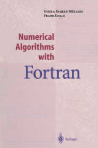 Numerical Algorithms with Fortran （Softcover reprint of the original 1st ed. 1996. 2014. xxii, 602 S. XXI）