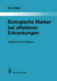 Biologische Marker Bei Affektiven Erkrankungen (Monographien aus dem Gesamtgebiete der Psychiatrie) （Reprint）