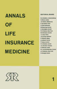 Annals of Life Insurance Medicine : 1962 Volume 1 （2012. iv, 188 S. IV, 188 p. 16 illus. 254 mm）