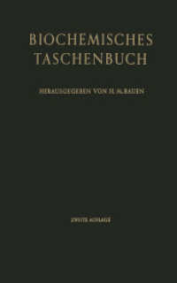 Biochemisches Taschenbuch, 4 Tle. （2. Aufl. 2014. xl, 2145 S. XL, 2145 S. 356 Abb. In 4 Bänden, nich）
