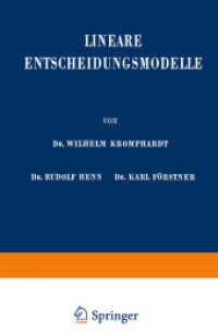 Lineare Entscheidungsmodelle (Enzyklopädie der Rechts- und Staatswissenschaft)