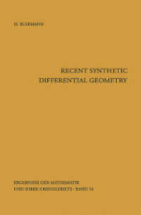 Recent Synthetic Differential Geometry (Ergebnisse Der Mathematik Und Ihrer Grenzgebiete. 2. Folge) （Reprint）