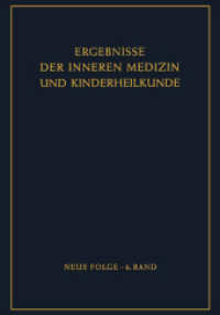Ergebnisse der Inneren Medizin und Kinderheilkunde : Neue Folge (Ergebnisse der Inneren Medizin und Kinderheilkunde. Neue Folge Advances in Internal Medicine and Pediatrics)