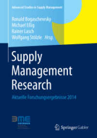 Supply Management Research : Aktuelle Forschungsergebnisse 2014 (Advanced Studies in Supply Management)