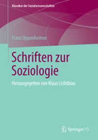 Schriften zur Soziologie : Herausgegeben von Klaus Lichtblau (Klassiker der Sozialwissenschaften)