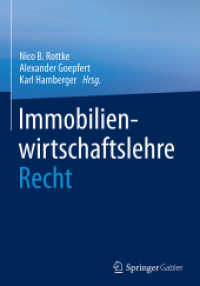 Immobilienwirtschaftslehre - Recht （1. Aufl. 2016. xxix, 1166 S. XXIX, 1166 S. 120 Abb., 63 Abb. in Farbe.）
