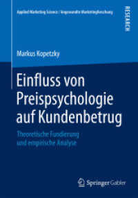 Einfluss von Preispsychologie auf Kundenbetrug : Theoretische Fundierung und empirische Analyse (Applied Marketing Science / Angewandte Marketingforschung)