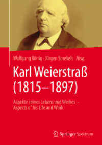 Karl Weierstraß (1815-1897) : Aspekte seines Lebens und Werkes - Aspects of his Life and Work