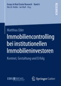 Immobiliencontrolling bei institutionellen Immobilieninvestoren : Kontext, Gestaltung und Erfolg (Essays in Real Estate Research)