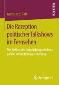 Die Rezeption politischer Talkshows im Fernsehen : Der Einfluss des Unterhaltungserlebens auf die Informationsverarbeitung