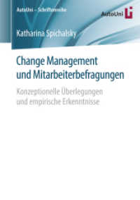 Change Management und Mitarbeiterbefragungen : Konzeptionelle Überlegungen und empirische Erkenntnisse (Autouni - Schriftenreihe)