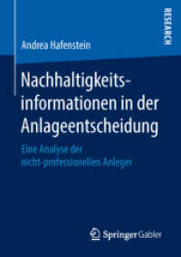 Nachhaltigkeitsinformationen in der Anlageentscheidung : Eine Analyse der nicht-professionellen Anleger