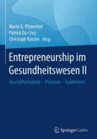 Entrepreneurship im Gesundheitswesen II : Geschäftsmodelle - Prozesse - Funktionen