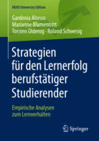 Strategien für den Lernerfolg berufstätiger Studierender : Empirische Analysen zum Lernverhalten (Akad University Edition)