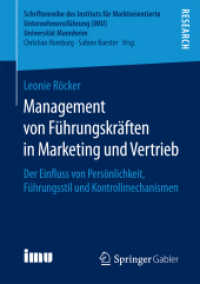 Management von Führungskräften in Marketing und Vertrieb : Der Einfluss von Persönlichkeit, Führungsstil und Kontrollmechanismen (Schriftenreihe des Instituts für Marktorientierte Unternehmensführung (Imu), Universit