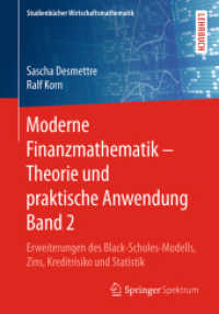 Moderne Finanzmathematik - Theorie und praktische Anwendung Band 2 : Erweiterungen des Black-Scholes-Modells, Zins, Kreditrisiko und Statistik (Studienbücher Wirtschaftsmathematik)