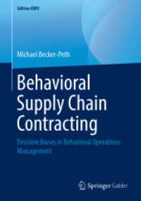 Behavioral Supply Chain Contracting : Decision Biases in Behavioral Operations Management (Edition Kwv)