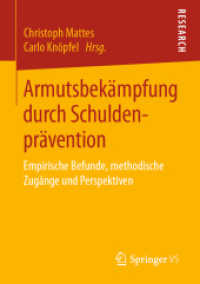 Armutsbekämpfung durch Schuldenprävention : Empirische Befunde, methodische Zugänge und Perspektiven