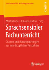 Sprachsensibler Fachunterricht : Chancen und Herausforderungen aus interdisziplinärer Perspektive (Sprachsensibilität in Bildungsprozessen)
