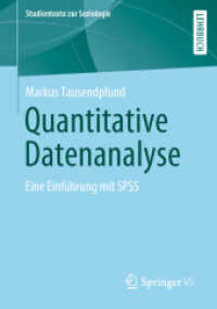 Quantitative Datenanalyse : Eine Einfhrung Mit SPSS (Studientexte Zur Soziologie)