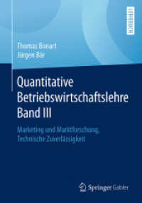 Quantitative Betriebswirtschaftslehre Band III : Marketing und Marktforschung, Technische Zuverlässigkeit