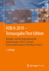 VOB/A 2019 - Textausgabe/Text Edition : Vergabe- und Vertragsordnung für Bauleistungen, Teil a / German Construction Contract Procedures, Part a （3RD）