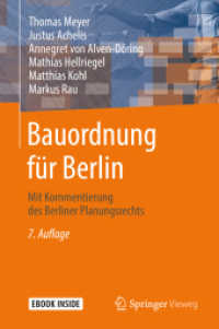 Bauordnung für Berlin, m. 1 Buch, m. 1 E-Book : Mit Kommentierung des Berliner Planungsrechts （7. Aufl. 2021. xlvi, 1530 S. XLVI, 1530 S. 36 Abb. Book + eBook. 235 m）