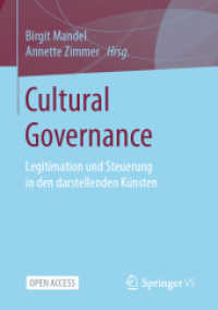 Cultural Governance : Legitimation und Steuerung in den darstellenden Künsten