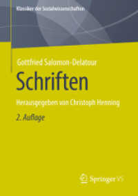 Schriften : Herausgegeben von Christoph Henning (Klassiker der Sozialwissenschaften) （2. Aufl. 2022. xxiii, 305 S. XXIII, 305 S. 210 mm）