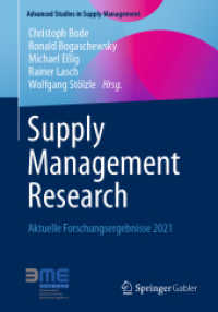 Supply Management Research : Aktuelle Forschungsergebnisse 2021 (Advanced Studies in Supply Management)