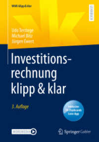 Investitionsrechnung klipp & klar, m. 1 Buch, m. 1 E-Book (WiWi klipp & klar) （3. Aufl. 2023. xv, 277 S. XV, 277 S. 45 Abb. 254 mm）