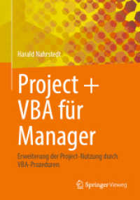 Project + VBA für Manager : Erweiterung der Project-Nutzung durch VBA-Prozeduren