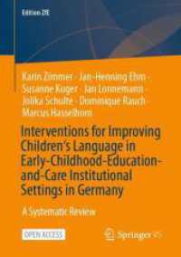 Interventions for Improving Children's Language in Early-Childhood-Education-and-Care Institutional Settings in Germany : A Systematic Review (Edition Zfe)