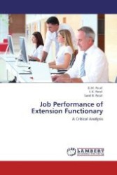 Job Performance of Extension Functionary : A Critical Analysis （Aufl. 2012. 160 S. 220 mm）