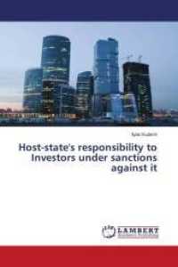 Host-state's responsibility to Investors under sanctions against it （2014. 68 S. 220 mm）