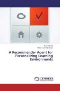 A Recommender Agent for Personalizing Learning Environments （2017. 76 S. 220 mm）