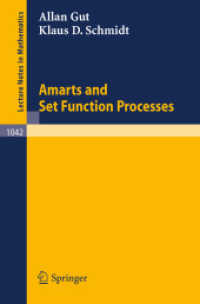 Amarts and Set Function Processes (Lecture Notes in Mathematics .1042) （1983. 2013. ii, 258 S. II, 258 p. 279 mm）