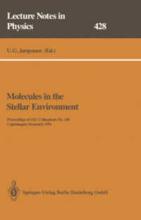 Molecules in the Stellar Environment : Proceedings of IAU Colloquium No. 146 Held at Copenhagen, Denmark, May 24-29, 1993 (Lecture Notes in Physics)